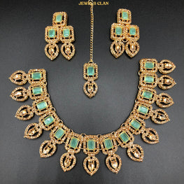 Emerald Gold Necklace Set