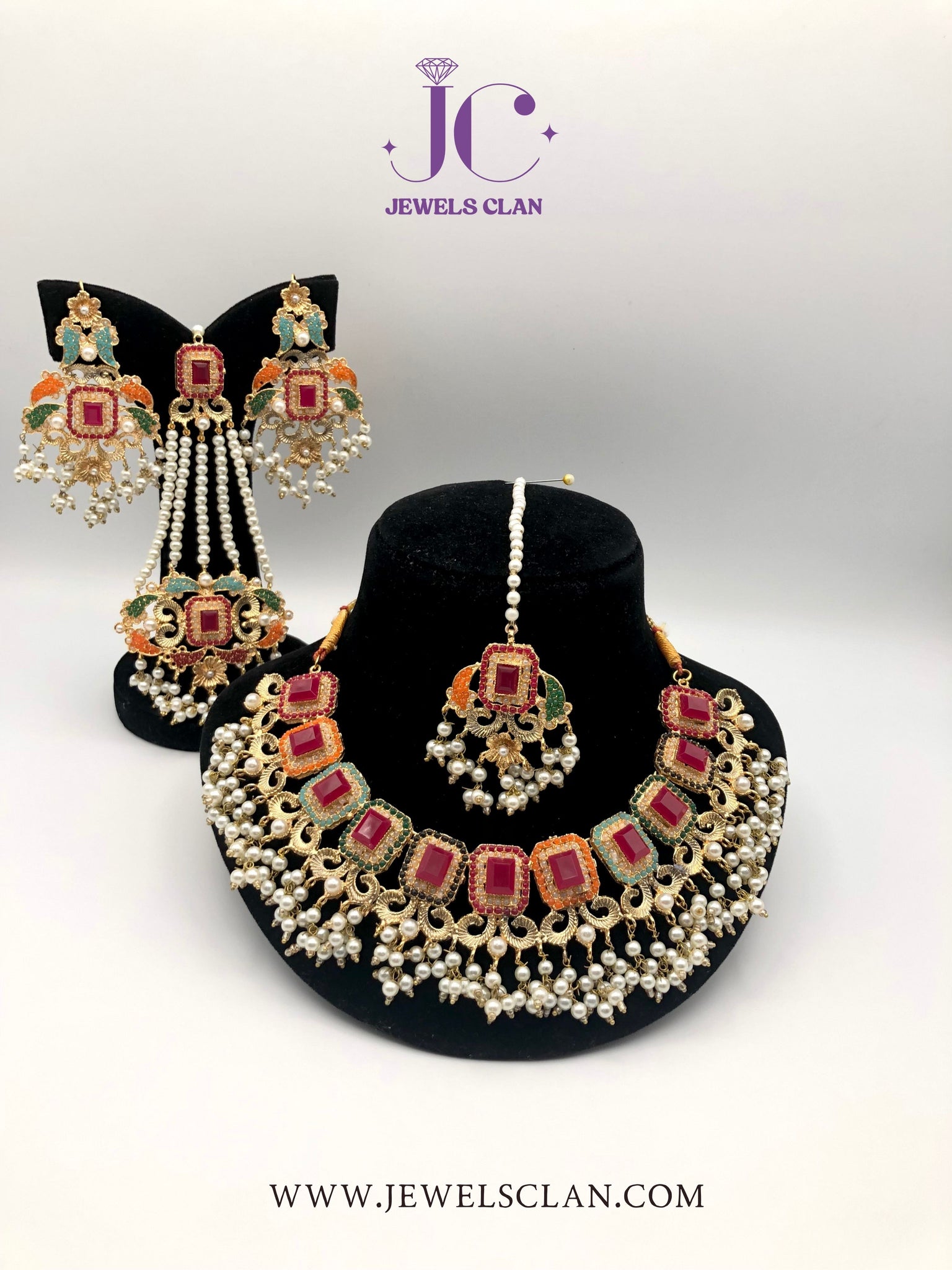 Naurattan Elegance Set(Ruby Red )