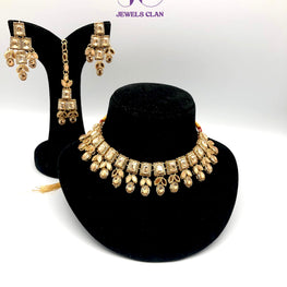 Royal Gold Crystal Necklace Set