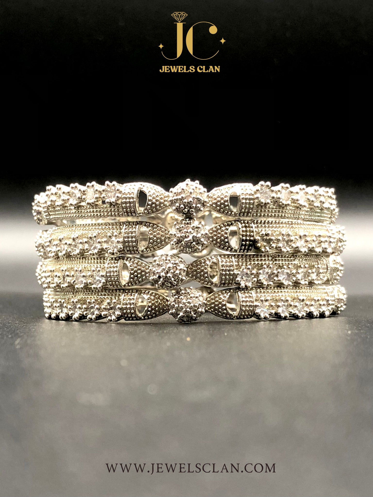 Elegant Silver-Plated Bangles