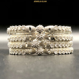 Elegant Silver-Plated Bangles