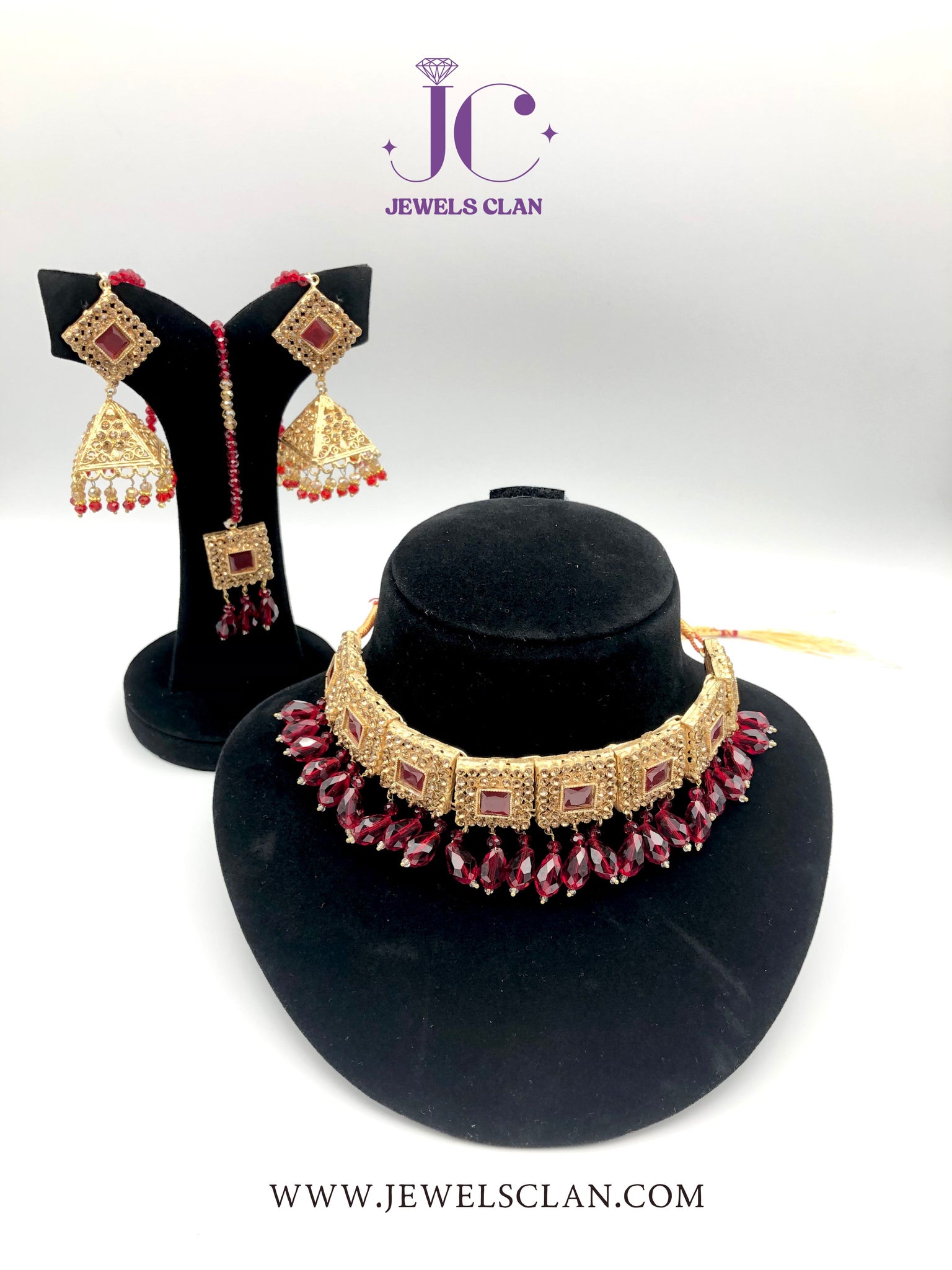 Royal Collar Set(Maroon)