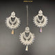 Crystal Chandelier Earrings/Tikka Set